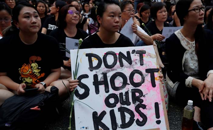 Hongkongers menolak RUU Ekstradisi. (Foo:AFP)