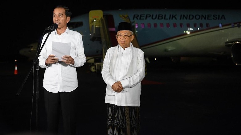 Pasangan Jokowi-Ma'ruf Amin ditetapkan sebagai Presiden dan Wakil Presiden 2019 usai sidang putusan sengketan Pilpres 2019 di Mahkamah Konstitusi, Kamis 27 Juni 2019.