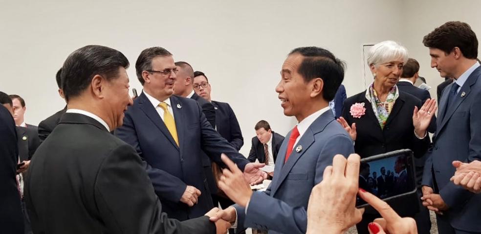 Presiden Jokowi bertemu para pemimpin negara G20 di Osaka, Jepang, Jumat 28 Juni 2019. (Foto: Biro Pers/Setpres)