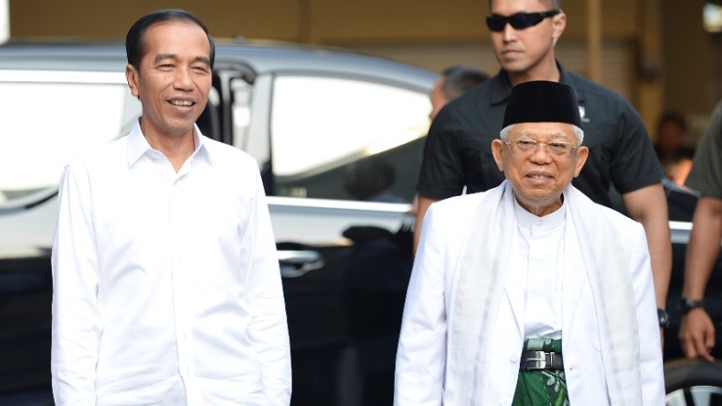 Jokowi-Ma'ruf hadiri penetapan KPU, Minggu, 30 Juni 2019. (Foto: Ant) 