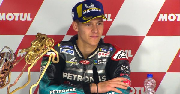 Fabio Quartararo meraih podium keduanya di MotoGP Assen 2019 setelah finis di posisi ketiga. (Foto: Twitter/@FabioQ20)