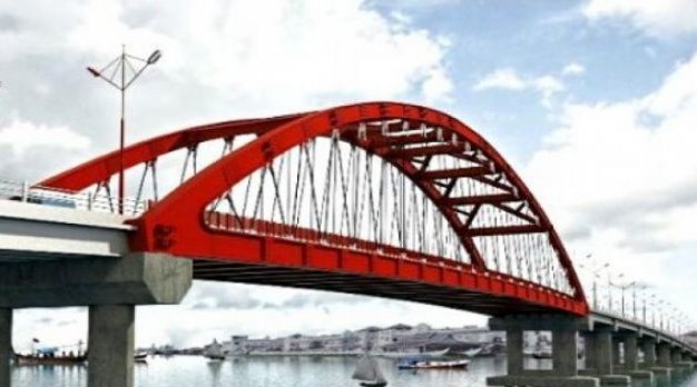 Ilustrasi desain Jembatan Mentaya. (Foto: Antara_