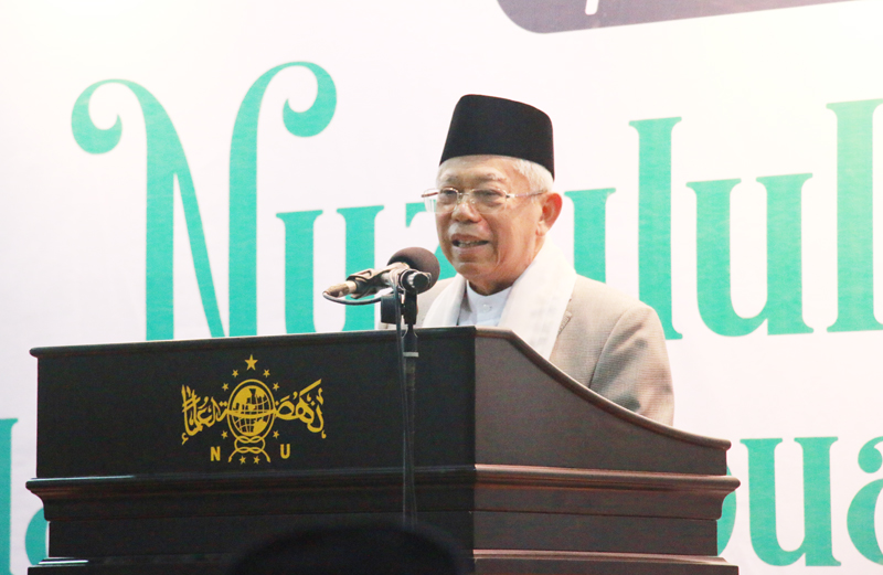 KH Ma'ruf Amin ditetapkan KPU sebagai wakil presiden, mendampingi Presiden Joko Widodo. (Foto: nu for ngopibareng.id)