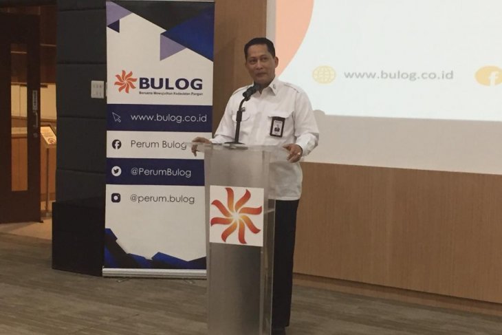 Direktur Utama Perum Bulog Budi Waseso pada kegiatan halalbihalal, di Bulog Corporate University Jakarta, Selasa 2 Juli 2019. (Foto: Antara/Mentari Dwi Gayati)