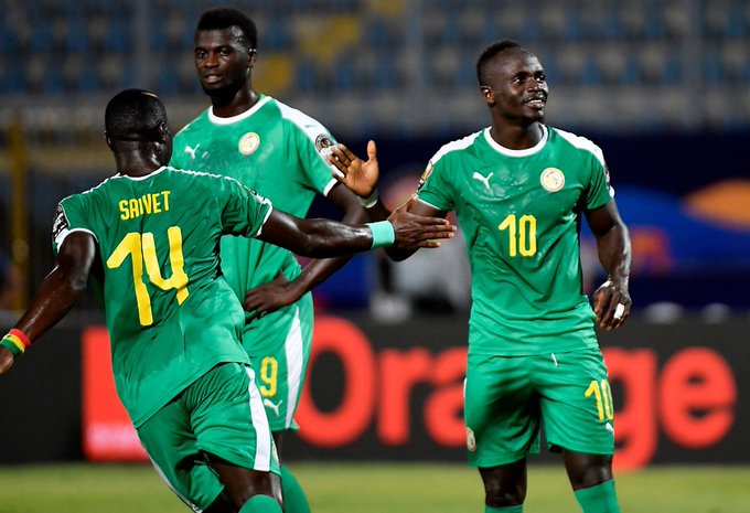 Sadio Mane siap tancap gas saat timnya duel kontra Uganda di babak perempat final Piala Afrika 2019. (Foto: Twitter/@Senegal_es)