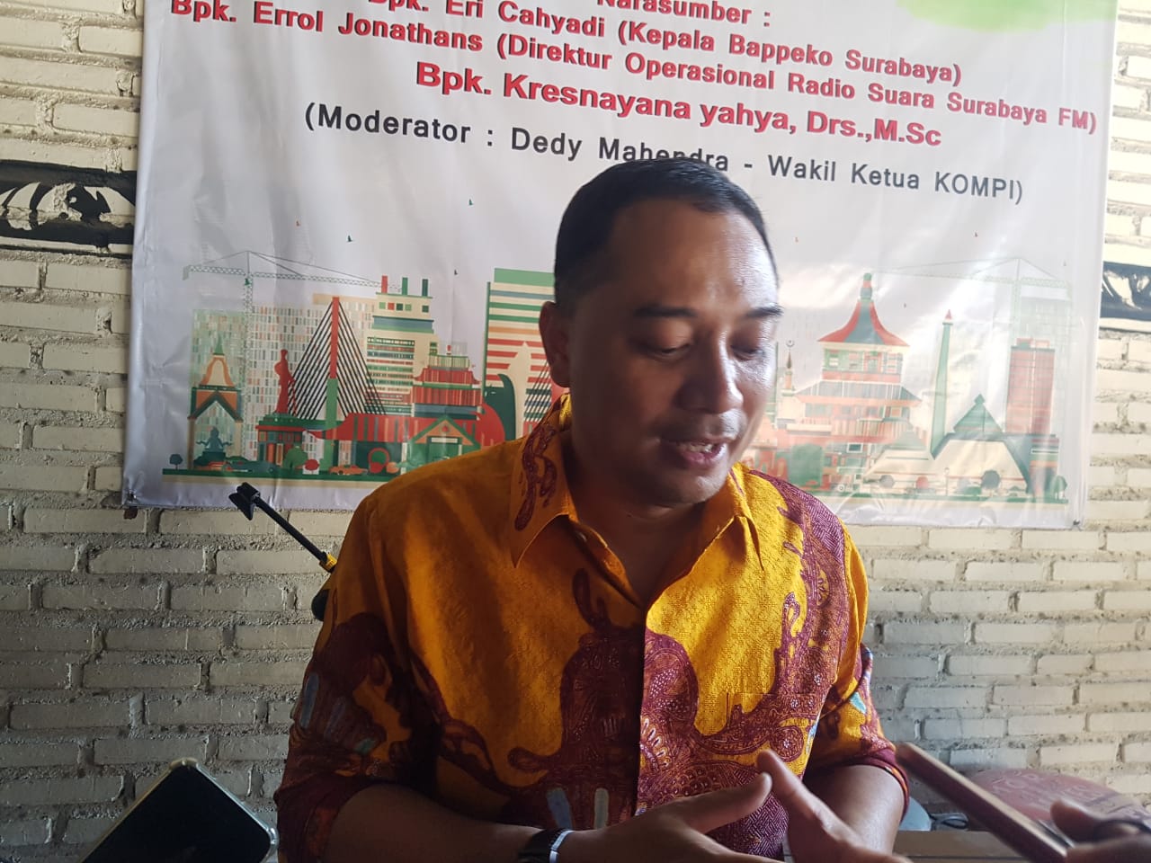 Kepala Bappeko Surabaya, Eri Cahyadi. (foto: Haris/ngopibareng.id)