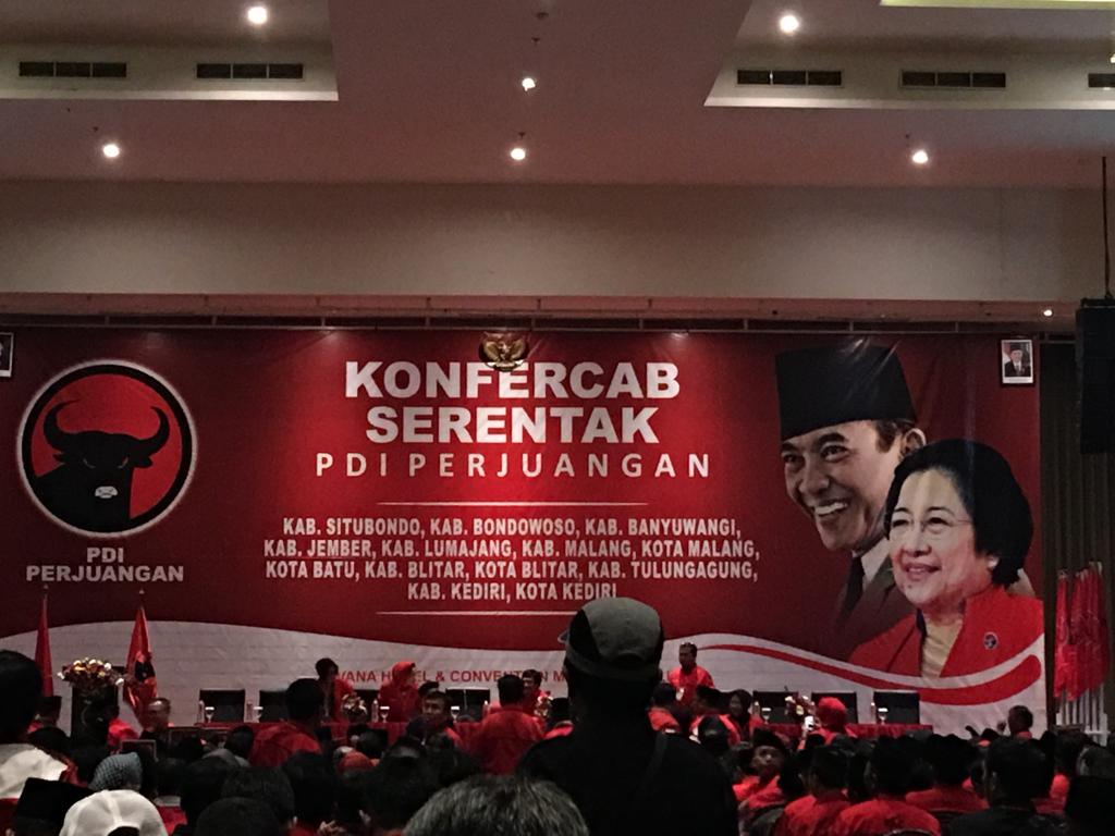 Konfercan ke V PDI Perjuangan di Surabaya. (Foto: Alief/ngopibareng.id)