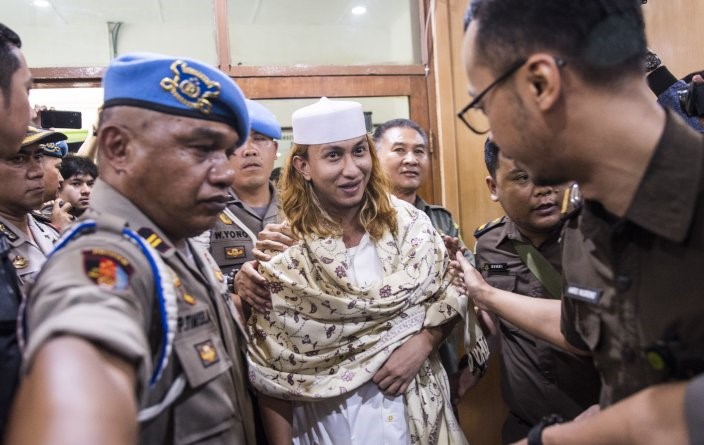 Bahar bin Smith saat menjalani persidangan di Pengadilan Negeri Bandung. (Foto: dok/antara)