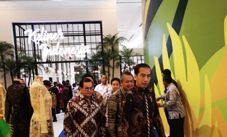 Presiden Jokowi membuka pameran Karya Kreatif Indonesia 2019 di Jakarta Convention Center (JCC), Jumat 12 Juli 2019. (Foto: Antara/Agus Salim)