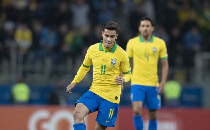 Philippe Coutinho saat membela Timnas Brasil di Copa America 2019. (Twitter/@FCBarcelona) 