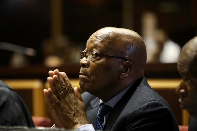 Mantan Presiden Afrika Selatan Jacob Zuma di Pengadilan. (Foto: times)
