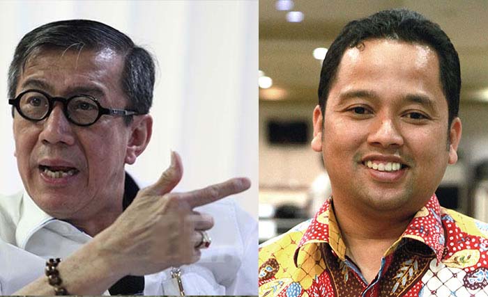 Menkumham Yasonna H. Laoly (kiri) dan Wali Kota Tangerang Arief Wismansyah. (Foto:Antara/Ngobar)
