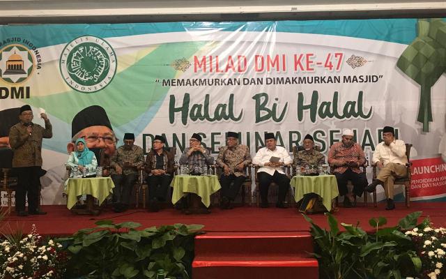 Halal bi Halal dan Seminar Sehari Pengurus Pusat DMI di Hotel Grand Sahid Jaya di Jakarta Pusat. (Foto: ist/ngopibareng.id)