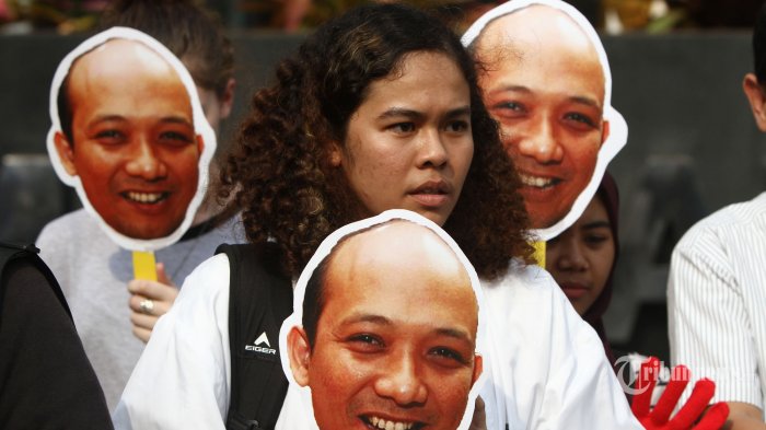 Demo menuntut tuntaskan kasus Novel Baswedan di Jakarta. (Foto:Antara)
