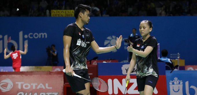Pasangan Owi/Winny menyerah dari pasangan Malaysia di babak perempat final Indonesia Open 2019. (Foto: PBSI)