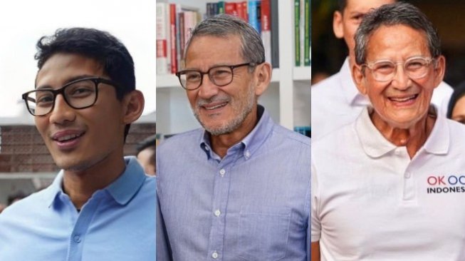 Tiga wajah Sandiaga Uno yang diedit pakai aplikasi FaceApp, #AgeChallenge. (Foto: Instagram Sandiuno)