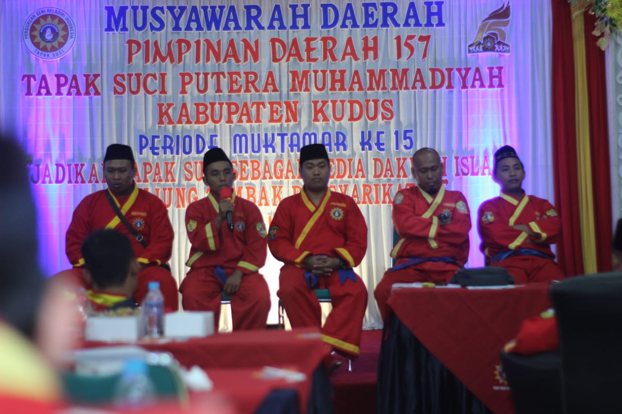 Para pendekar Perguruan Seni Bela Diri Tapak Suci Putera Muhammadiyah. (Foto: md/ngopibareng.id) 