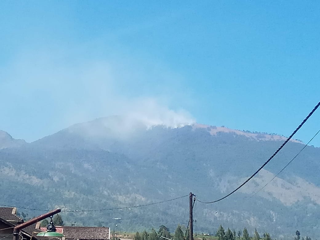 Kabut asap di Taman Hutan Raya R.Soerjo Gunung Arjuno saat terjadi kebakaran (dok:foto istimewa)