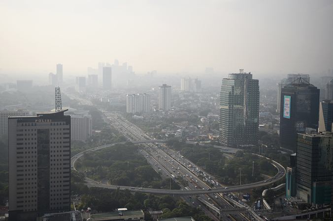 Kualitas udara Jakarta tidak sehat.