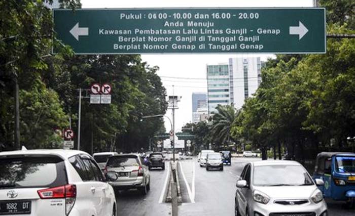 Penetapan aturan kendaraan ganjil genap di Jakarta. (Foto:Dok.Ngobar)