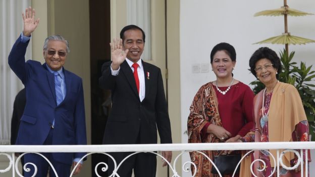 Pertemuan Presiden Jokowi dan Perdana Menteri Mahathir Mohamad di Istana Bogor, pada Juli 2018.