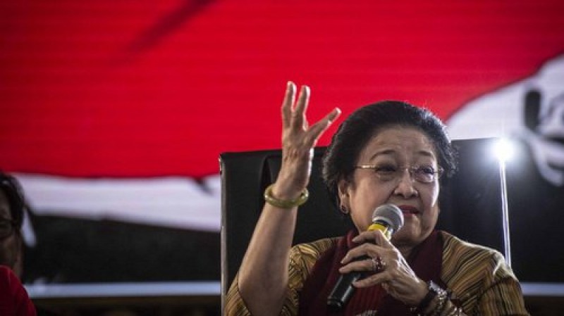 Megawati Soekarnoputri dalam acara Kongres PDI Perjuangan. (Foto dok. ngopibareng.id)