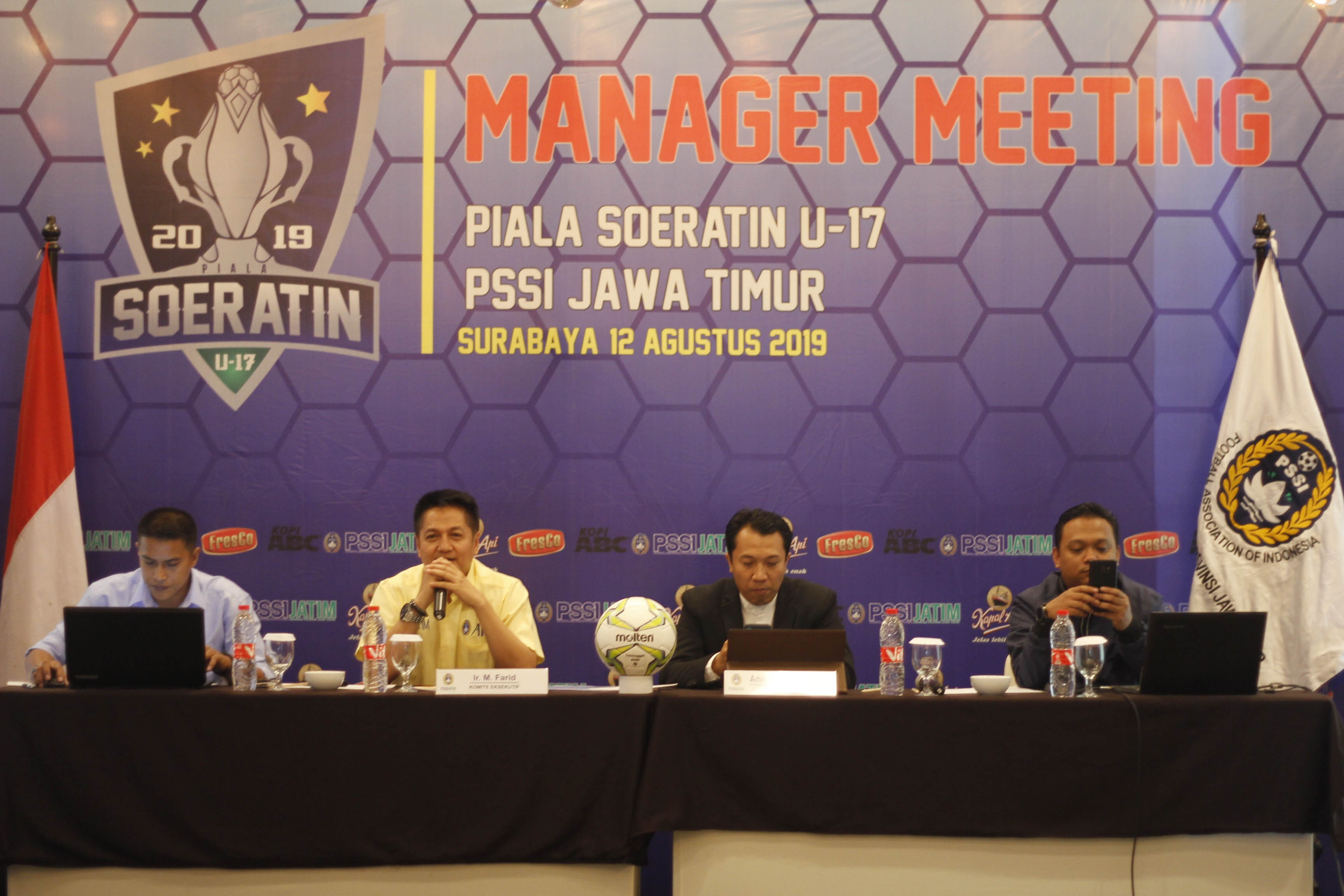 Manager Meeting Piala Soeratin U-17 PSSI Jatim. (Foto: PSSI Jatim)