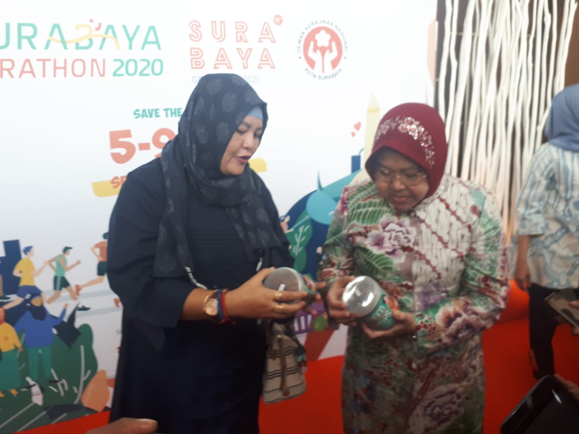 Risma saat di acara Surabaya Great Expo 2019. (Foto: Alief/ngopibareng.id)