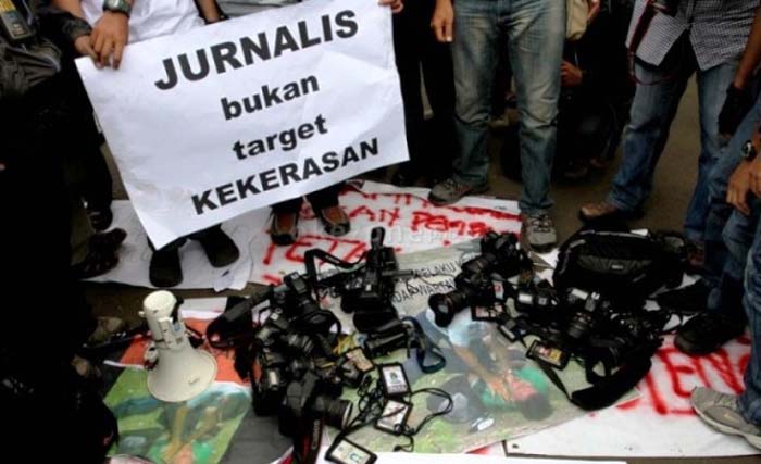 Ilustrasi jurnalis bukan target kekerasan. (Foto:Antara)