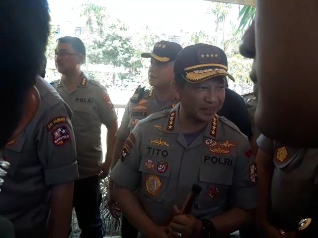 Kapolri Jenderal Tito Karnavian saat berkunjung ke Jawa Timur. (Foto: Haris/ngopibareng.id)