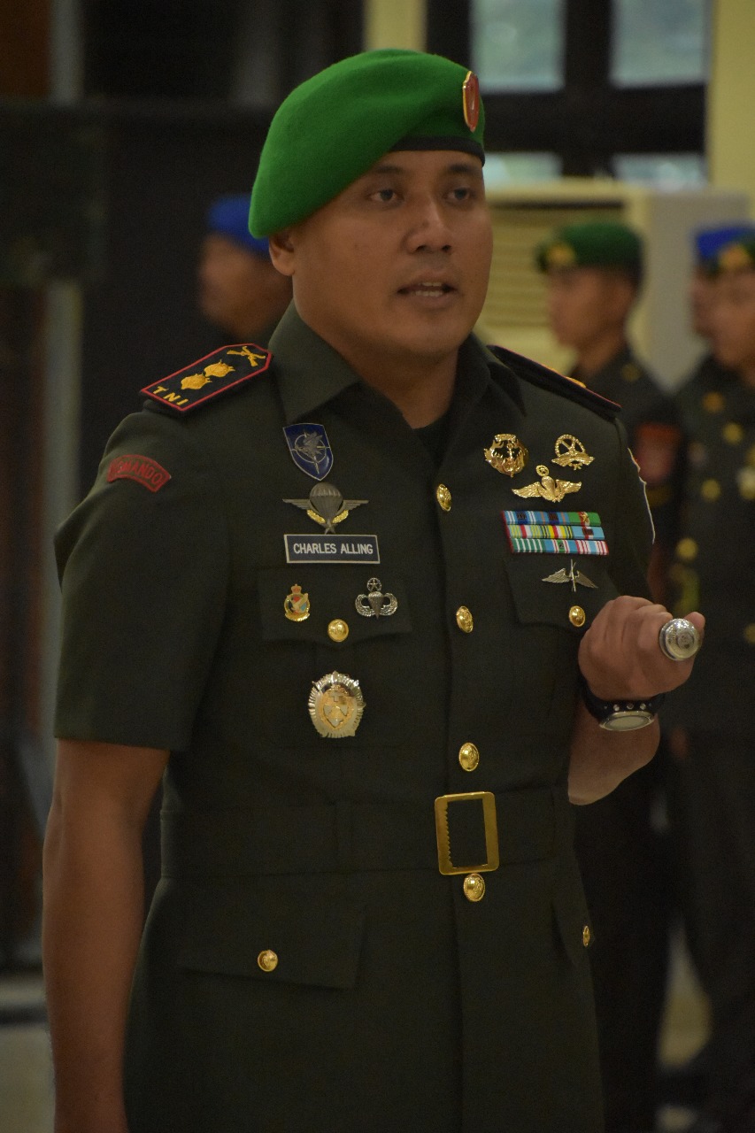 Dandim 0906/Tenggarong yang baru dilantik Letkol Inf Charles Yohanes