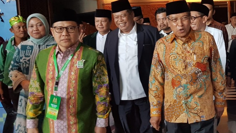 Ketua Umum Pengurus Besar Nahdlatul Ulama (PBNU), KH Said Aqil Siroj bersama Muhaimin Iskandar, Ketua PKB. (Foto: nu/ngopibareng.id)