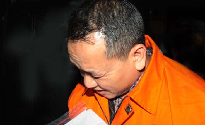 Jaksa dari Kejari Surakarta Satriawan Sulaksono ditahan KPK. (Foto:Antara)