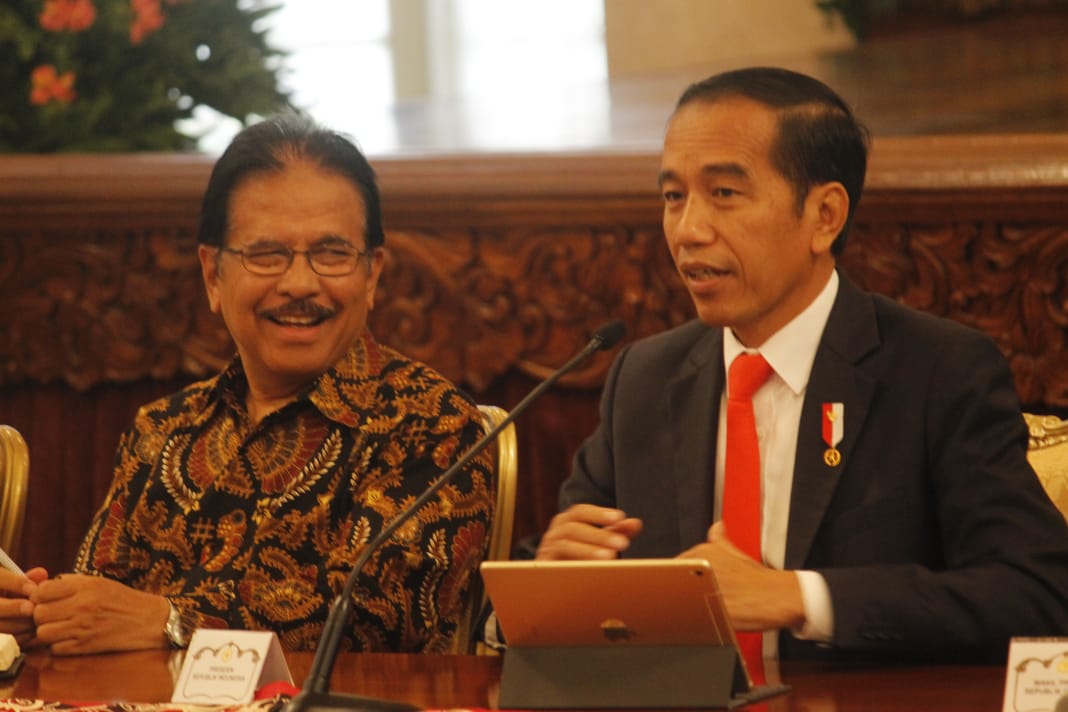 Presiden Joko Widodo (kanan) saat mengumumkan kepindahan ibu kota baru. (Foto: Jose/Ngopibareng.id)