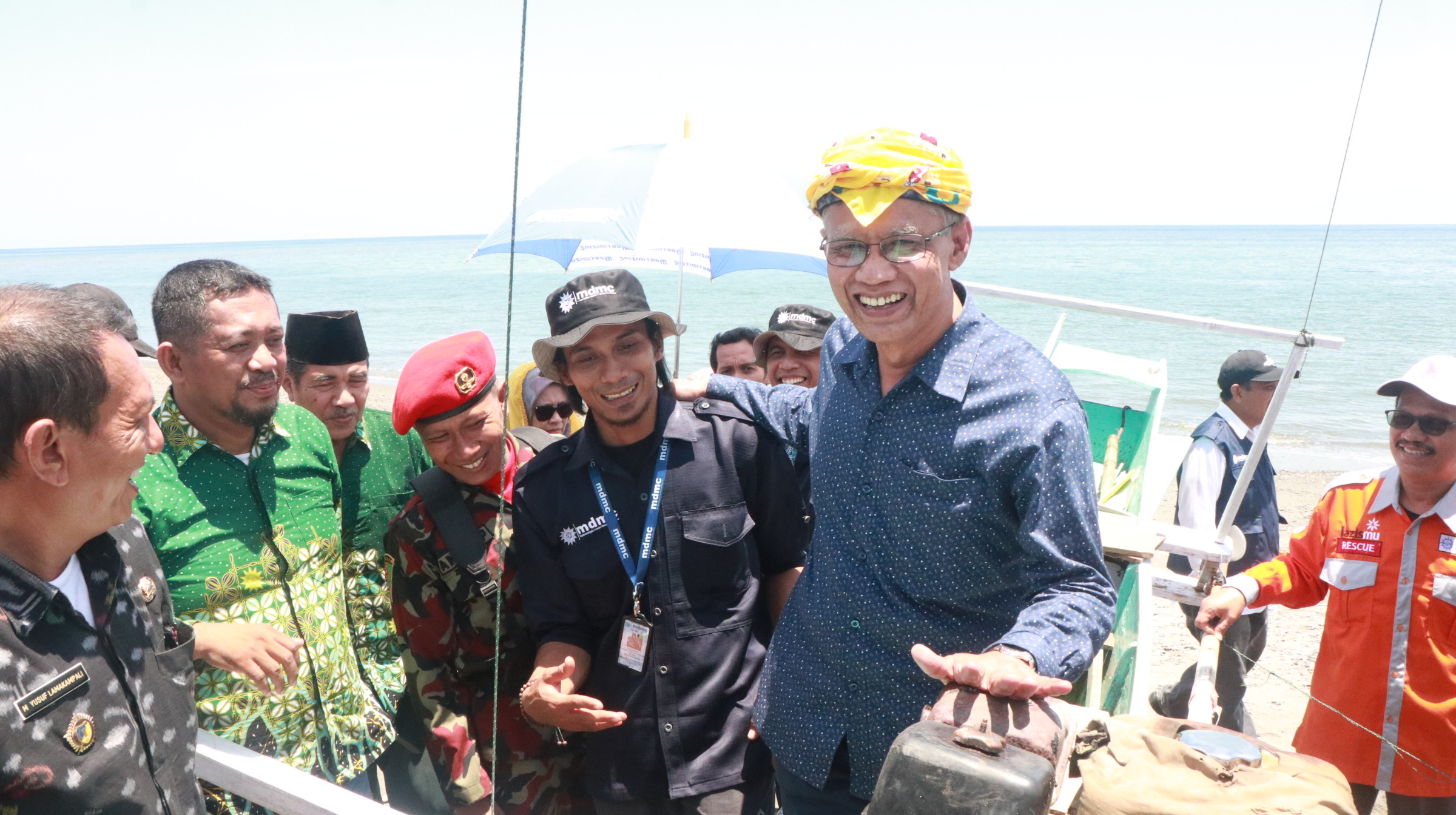 Ketua Umum Pimpinan Pusat Muhammadiyah Haedar Nashir berkunjung ke Palu. (Foto: md/ngopibareng.id)