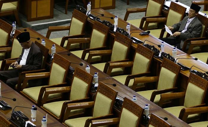 Ilustrasi, rapat paripurna DPR-RI banyak kursi yang kosong. (Foto:Antara)