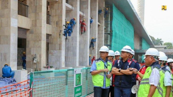 Menteri PUPR tinjau renovasi masjid Istiqlal. (Foto: Birkom Kemen PUPR)