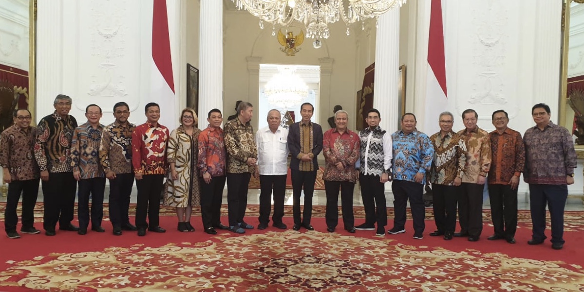 Pengurus DPP REI dan beberapa DPD REI foto bersama Presiden Joko Widodo di Istana Negara, Jakarta. (Foto Istimewa)