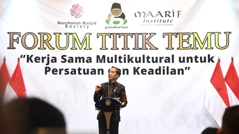 Presiden Joko Widodo memberikan sambutan dalam 'Forum Titik Temu', Rabu 18 September 2019. (Foto: BPMI Setpres/Rusman)