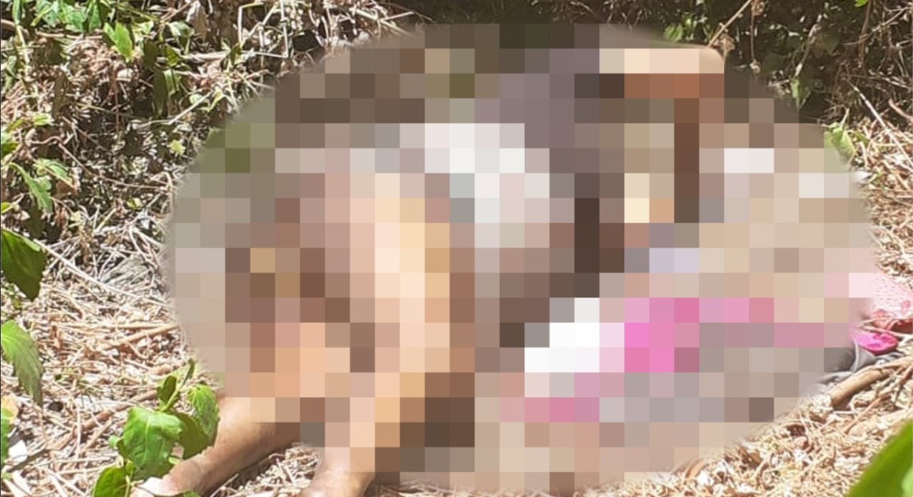Mayat perempuan dan bayi ditemukan di semak sudah membusuk. (Foto: Istimewa)