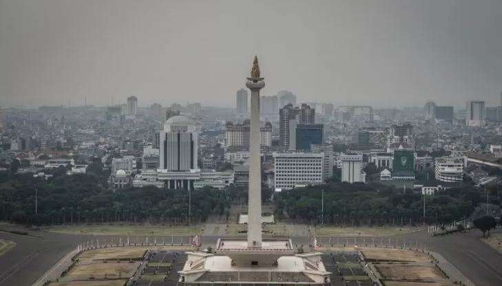 Pemandangan Monumen Nasional (Monas) yang berada di jantung kota Jakarta, Senin 26 Agustus 2019. (Foto: Antara)