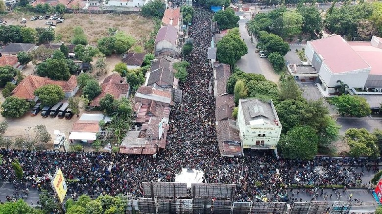 Massa aksi Gejayan Memanggil memadati simpang tiga Colombo, Sleman, Jogjakarta, Senin 23 September 2019. (Foto: Instagram Gejayan Memanggil)