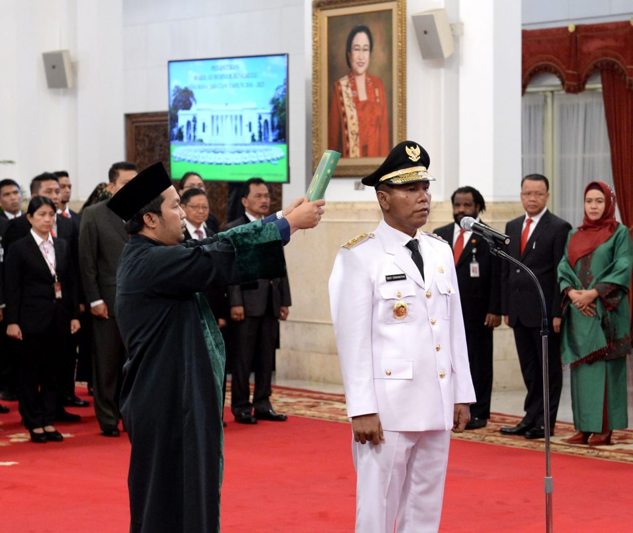 Wakil Gubernur Bengkulu Dedy Ermansyah di Istana Merdeka, Jakarta. (Foto:asm/ngopibareng.id)
