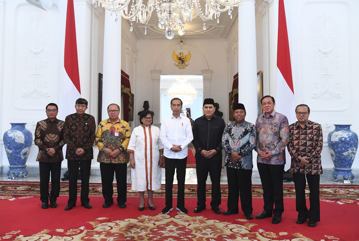 Presiden Joko Widodo (Jokowi) bertemu tokoh lintas agam di Istana Merdeka, Kamis 26 September 2019. (Foto: BPMI Setpres)