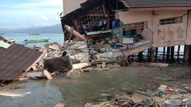 Salah satu sisa keganasan gempa di Ambon. (Foto: ist/ngopibareng.id)