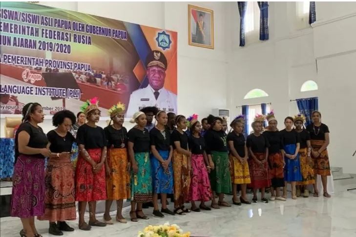 Sebanyak 26 siswa asal Papua mendapatkan beasiswa untuk belajar ke Rusia, Sabtu 28 September 2019. Mereka dikirim oleh Papua Language Institute (PLI) dan mendapatkan beasiswa Pemprov Papua. (Istimewa)