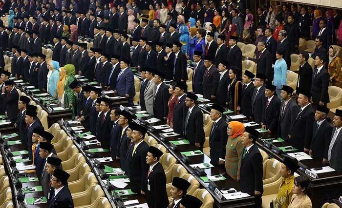 Sebanyak 575 anggota DPR-RI periode 2019-2024. (Foto:Antara)