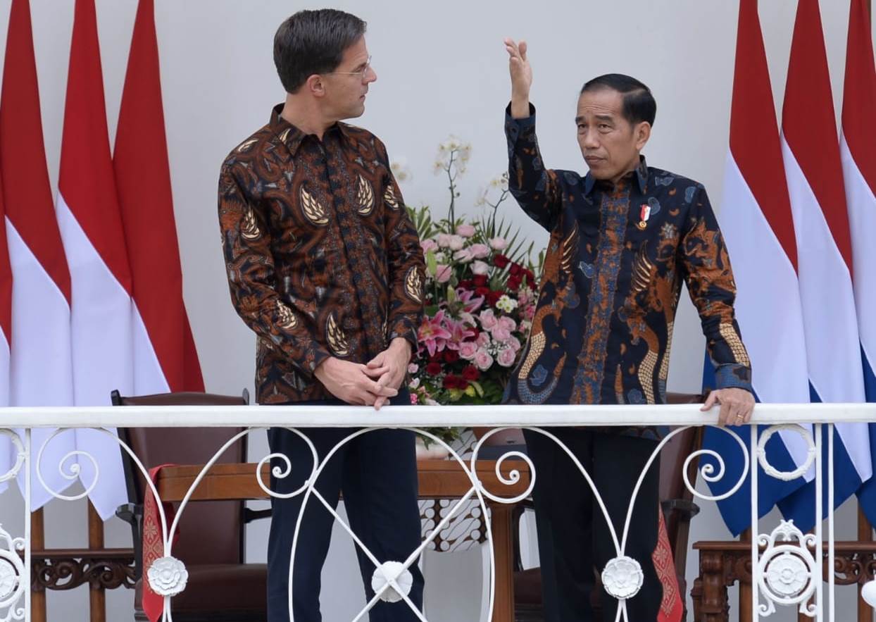 Presiden Jokowi menerima kunjungan PM Belanda Mark Rutte, di Istana Kepresiden, Senin, 7 Oktober 2019. (Foto: Setpres)