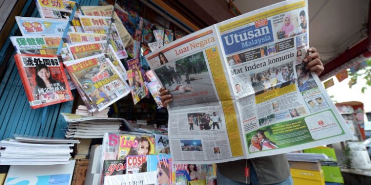 Suratkabar tertua berbahasa Malaysia, Utusan Malaysia, mendadak tak terbit. (Foto: ist/ngopibareng.id)
