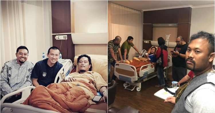 Foto lawas Gus Miftah dijenguk Felix Siauw di Rumah Sakit JIH Jogjakarta, pada Februari 2019.
